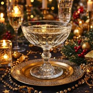 CCO Val St. Lambert Crystal Champagne Coupe Set Of 10
